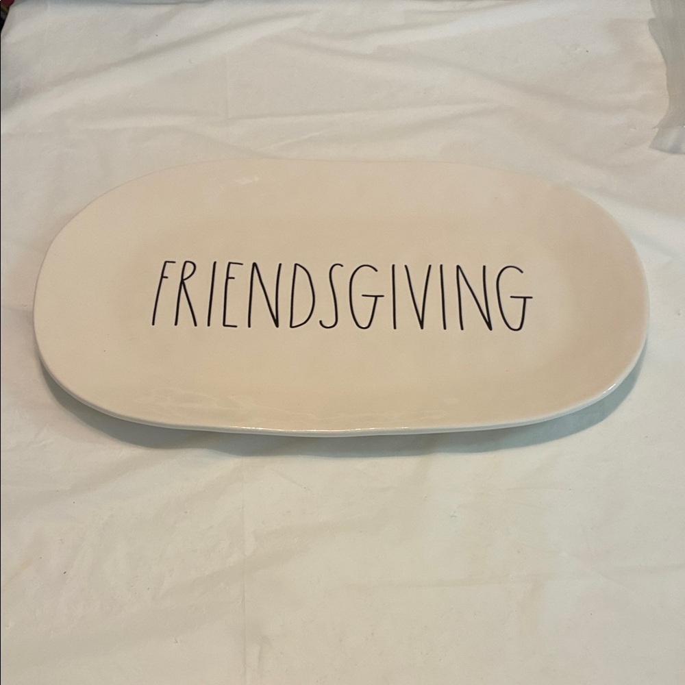 Rae Dunn Cream Friendsgiving Serving Platter